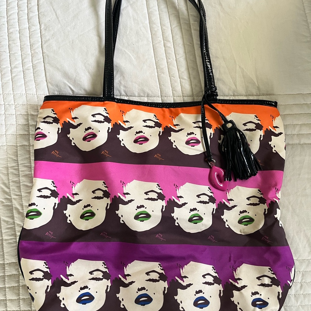Betsey Johnson Marilyn pop art tote bag